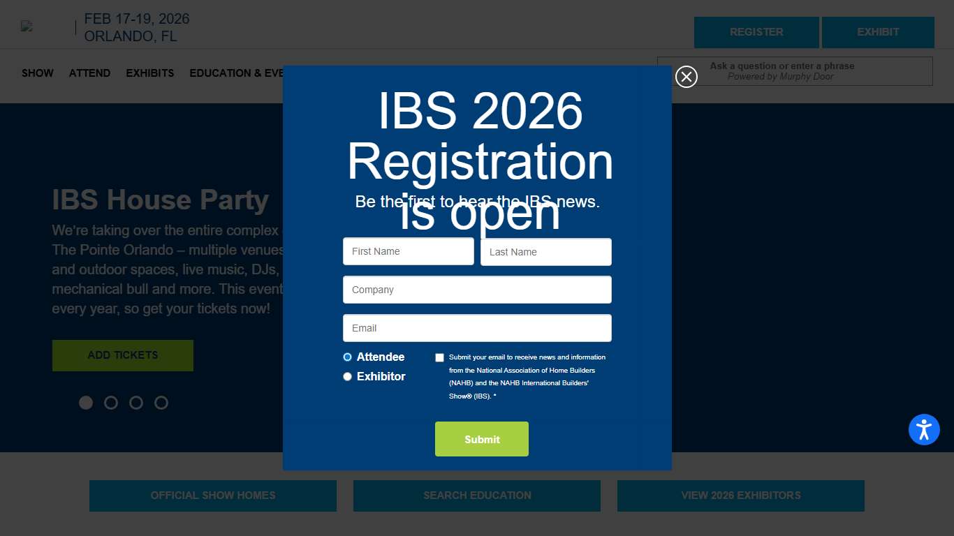 The 2026 NAHB International Builders' Show | IBS 2026